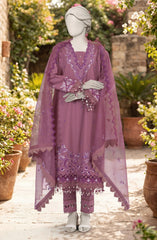 EMBROIDERED CAMBRIC 3PCS UNSTITCHED