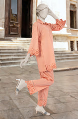 EMBROIDERED CAMBRIC STITCHED 2 PIECE