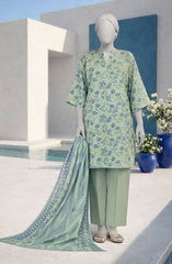 PRINTED TEXTURED LAWN 3PCS UNSTITCHED