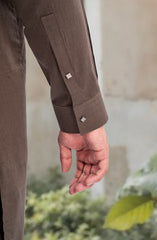 OLIVE GREEN EMBROIDERED KURTA PAJAMA