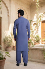 MUTED-PURPLE BLENDED KAMEEZ SHALWAR
