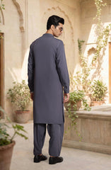 PLUM-MIDDLE BLENDED KAMEEZ SHALWAR