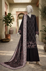 EMBROIDERED CAMBRIC 3PCS UNSTITCHED