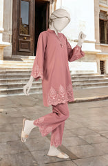 EMBROIDERED CAMBRIC STITCHED 2 PIECE