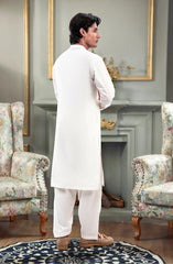 CREAM 100% COTTON KAMEEZ SHALWAR