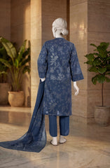 EMBROIDERED PRINTED CAMBRIC STITCHED 3 PIECE