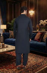BOTTLE-GREEN BLENDED KAMEEZ SHALWAR
