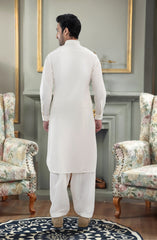 CREAM 100% COTTON KAMEEZ SHALWAR