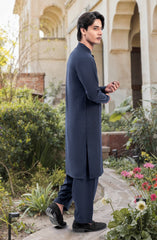NAVY BLENDED KAMEEZ SHALWAR