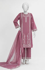 EMBROIDERED CAMBRIC STITCHED 3 PIECE