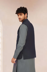 CHARCOAL SUITING WAISTCOAT