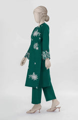 EMBROIDERED CAMBRIC STITCHED 2 PIECE