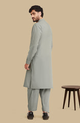SAGE BLENDED EMBROIDERED KAMEEZ SHALWAR