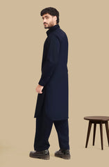 NAVY 100% COTTON KAMEEZ SHALWAR
