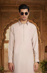 BEIGE BLENDED KAMEEZ SHALWAR