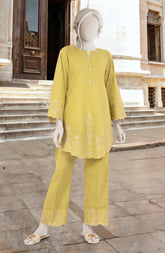 EMBROIDERED CAMBRIC STITCHED 2 PIECE