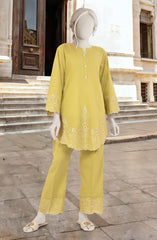 EMBROIDERED CAMBRIC STITCHED 2 PIECE