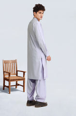 LAVENDER BLENDED EMBROIDERED KAMEEZ SHALWAR