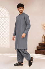 LIGHT-GREY BLENDED KAMEEZ SHALWAR