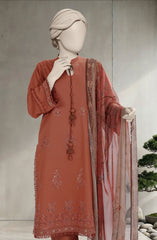 EMBROIDERED CAMBRIC 3PCS UNSTITCHED