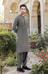 DARK GREY BLENDED KAMEEZ SHALWAR
