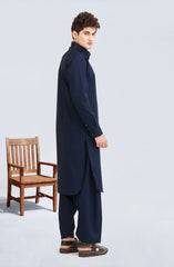 NAVY 100% COTTON KAMEEZ SHALWAR
