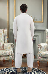 FESTIVE'25 MEN KURTA EMBROIDERED OFF WHITE
