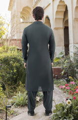 DARK GREEN 100% COTTON KAMEEZ SHALWAR