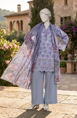 EMBROIDERED PRINTED LAWN 3PCS UNSTITCHED