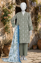 PRINTED TEXTURED LAWN 3PCS UNSTITCHED