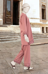 EMBROIDERED CAMBRIC STITCHED 2 PIECE