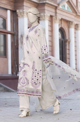 EMBROIDERED CAMBRIC 3PCS UNSTITCHED
