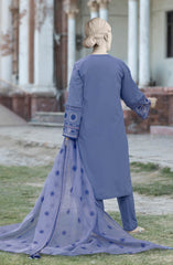 EMBROIDERED CAMBRIC STITCHED 3 PIECE
