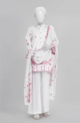 EMBROIDERED CAMBRIC STITCHED 3 PIECE