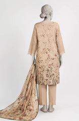 EMBROIDERED PRINTED LAWN STITCHED 3 PIECE