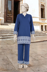 EMBROIDERED CAMBRIC STITCHED 2 PIECE