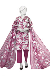 PRINTED TEXTURED LAWN 3PCS UNSTITCHED