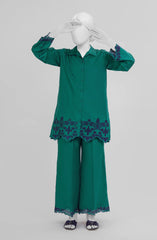 EMBROIDERED CAMBRIC STITCHED 2 PIECE