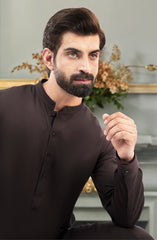 CHOCOLTE BROWN BLENDED KAMEEZ SHALWAR