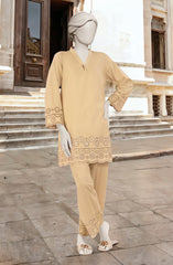 EMBROIDERED CAMBRIC STITCHED 2 PIECE