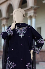 EMBROIDERED CAMBRIC STITCHED 3 PIECE