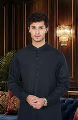 BOTTLE-GREEN BLENDED KAMEEZ SHALWAR