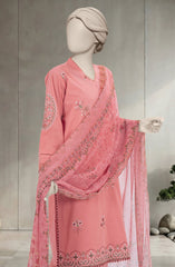 EMBROIDERED CAMBRIC 3PCS UNSTITCHED