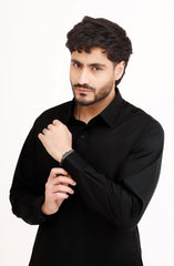 BLACK 100% COTTON KAMEEZ SHALWAR