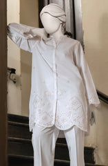 EMBROIDERED CAMBRIC STITCHED 2 PIECE