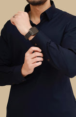 NAVY 100% COTTON KAMEEZ SHALWAR