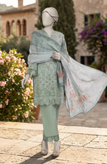 EMBROIDERED PRINTED LAWN 3PCS UNSTITCHED