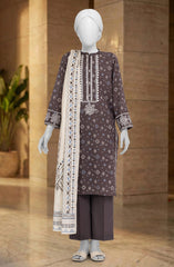 EMBROIDERED PRINTED CAMBRIC STITCHED 3 PIECE