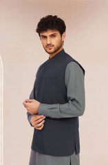 CHARCOAL SUITING WAISTCOAT