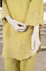 EMBROIDERED CAMBRIC STITCHED 2 PIECE